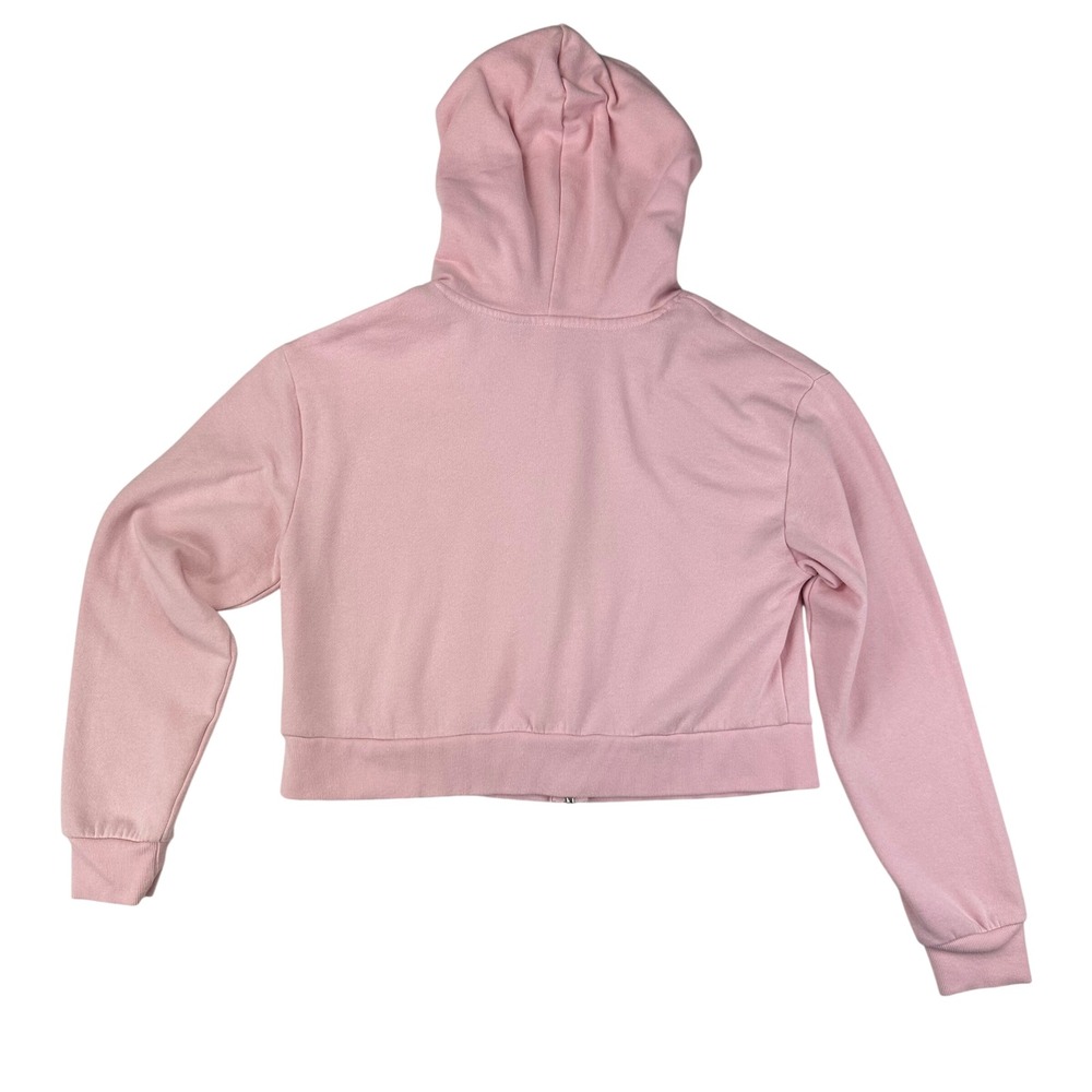 Strawberry Shortcake Hoodie Girls Medium‎ Pink Cropped Zip Up Fleece - Picture 3 of 8